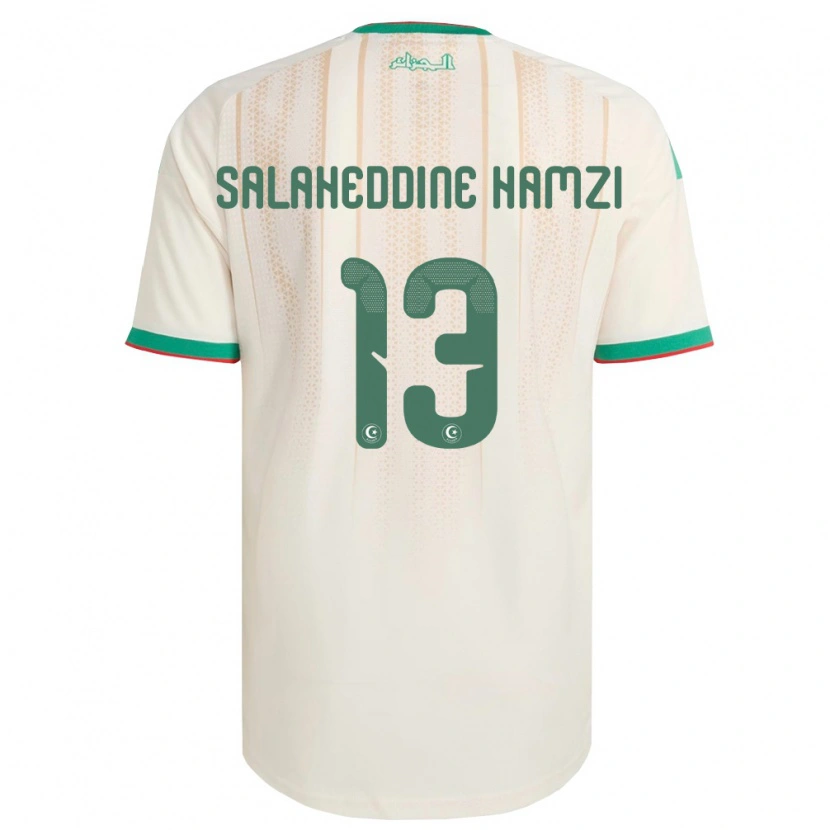 Danxen Kid Algeria Anes Salaheddine Hamzi #13 Off-White Green Red Home Jersey 26-28 T-Shirt