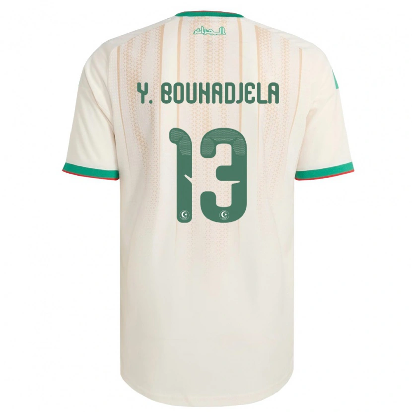 Danxen Kid Algeria Yasser Noureddine Bouhadjela #13 Off-White Green Red Home Jersey 26-28 T-Shirt