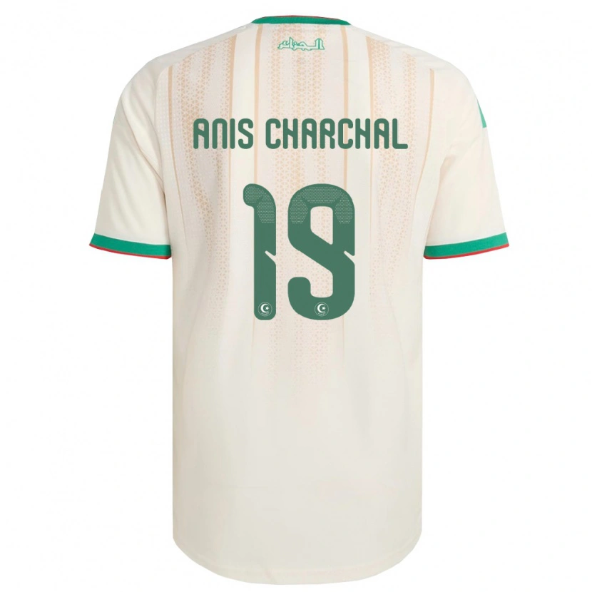 Danxen Kid Algeria Mohamed Anis Charchal #19 Off-White Green Red Home Jersey 26-28 T-Shirt
