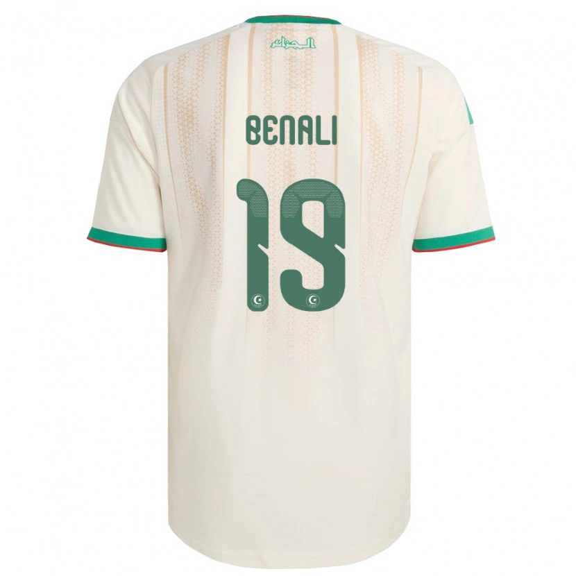 Danxen Kid Algeria Adam Benali #19 Off-White Green Red Home Jersey 26-28 T-Shirt