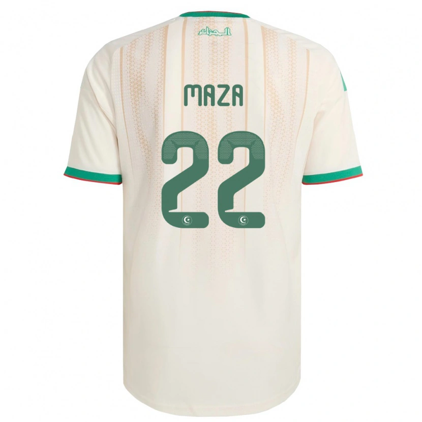 Danxen Kid Algeria Ibrahim Maza #22 Off-White Green Red Home Jersey 26-28 T-Shirt