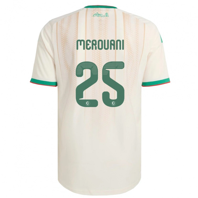 Danxen Kid Algeria Djibril Merouani #25 Off-White Green Red Home Jersey 26-28 T-Shirt