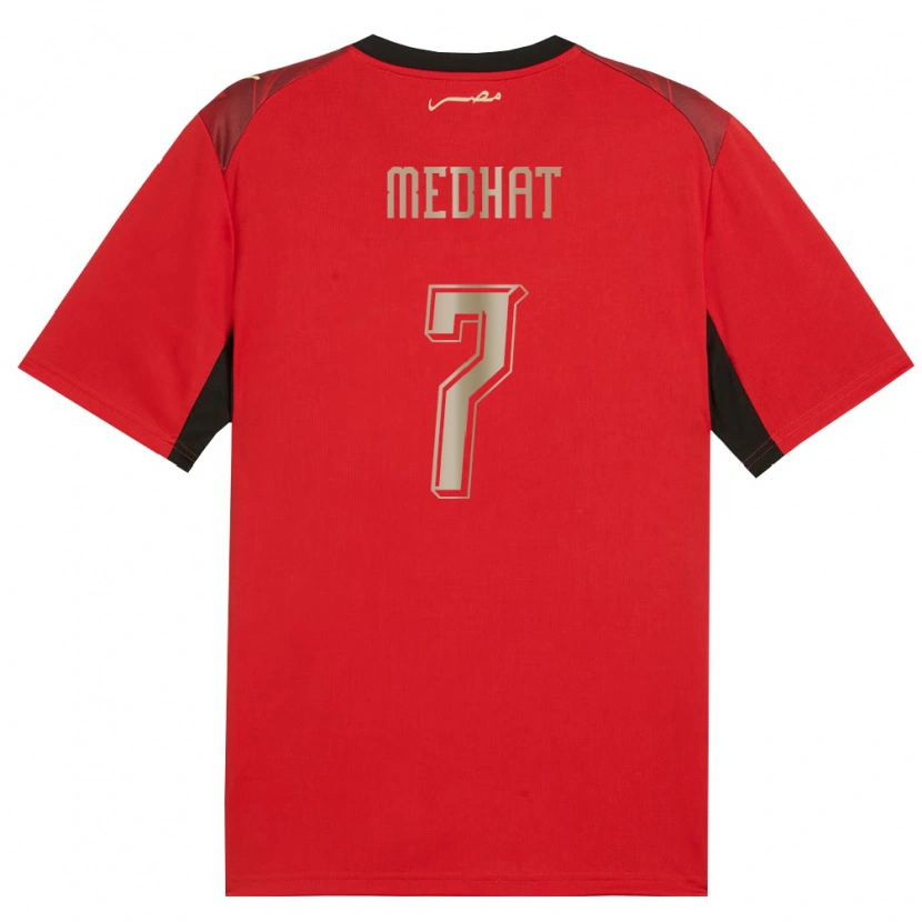 Danxen Kid Egypt Basel Medhat #7 Red Black Gold Home Jersey 26-28 T-Shirt