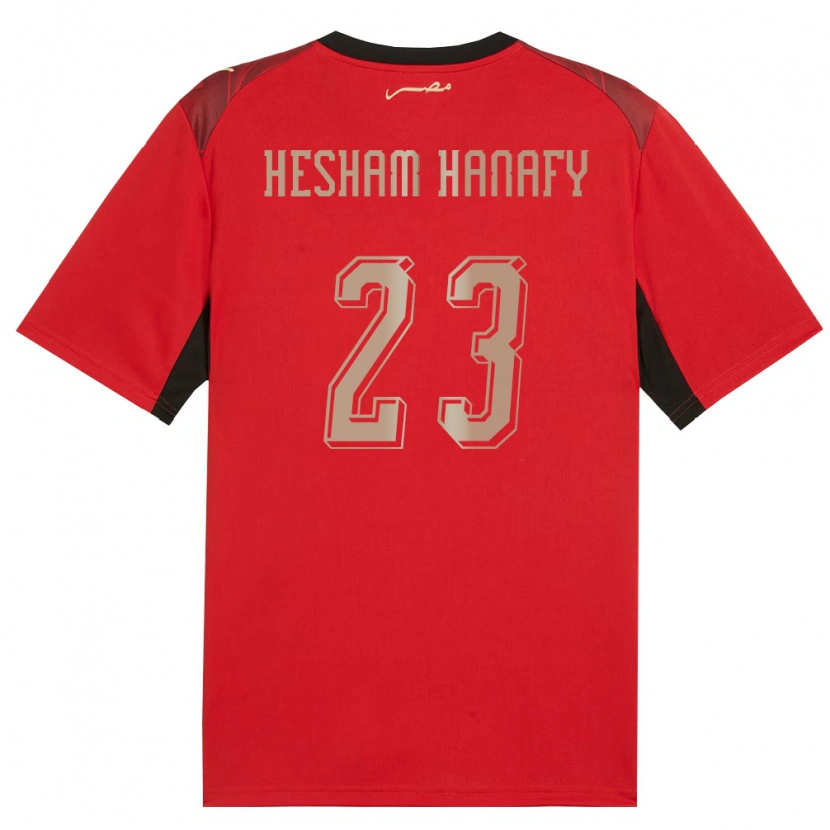 Danxen Kid Egypt Yassin Hesham Hanafy #23 Red Black Gold Home Jersey 26-28 T-Shirt
