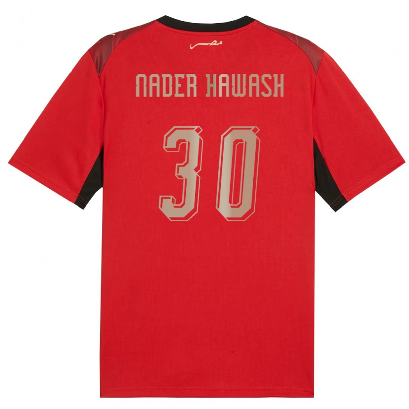 Danxen Kid Egypt Ahmed Nader Hawash #30 Red Black Gold Home Jersey 26-28 T-Shirt