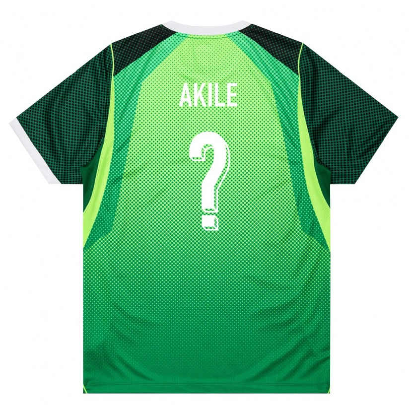 Danxen Kid Nigeria Monday Akile #0 Green White Home Jersey 26-28 T-Shirt