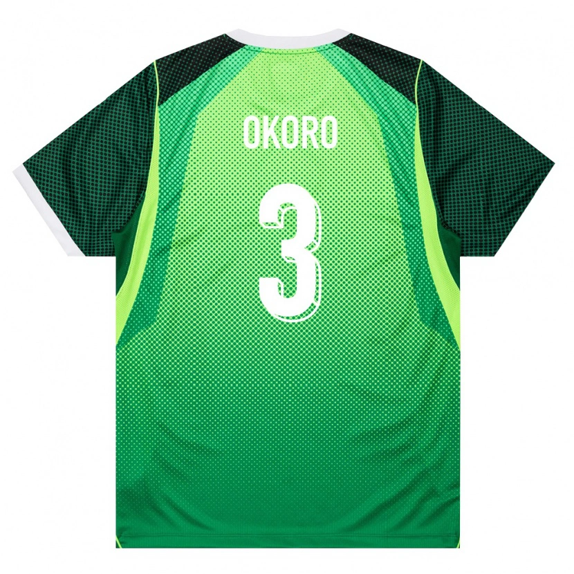 Danxen Kid Nigeria Odinaka Okoro #3 Green White Home Jersey 26-28 T-Shirt