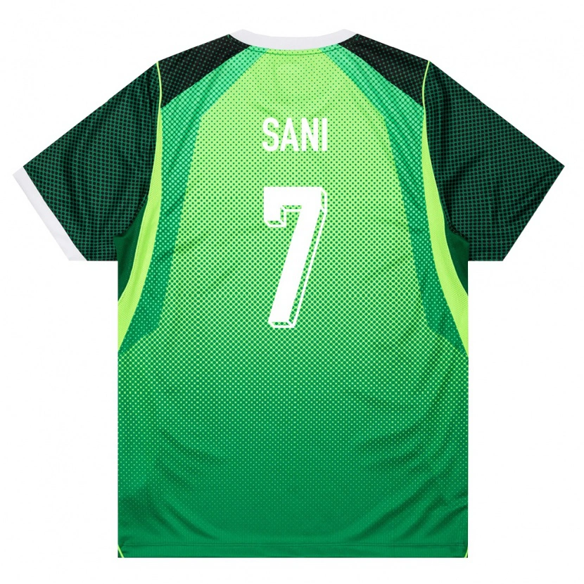 Danxen Kid Nigeria Suleman Sani #7 Green White Home Jersey 26-28 T-Shirt