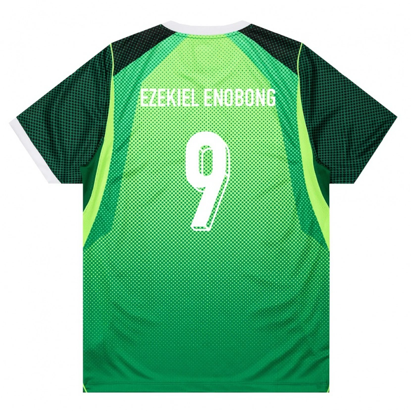 Danxen Kid Nigeria Edidiong Ezekiel Enobong #9 Green White Home Jersey 26-28 T-Shirt