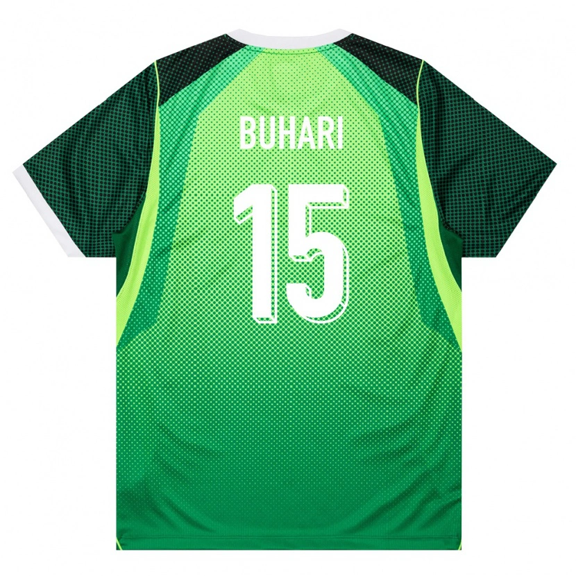Danxen Kid Nigeria Ibrahim Buhari #15 Green White Home Jersey 26-28 T-Shirt