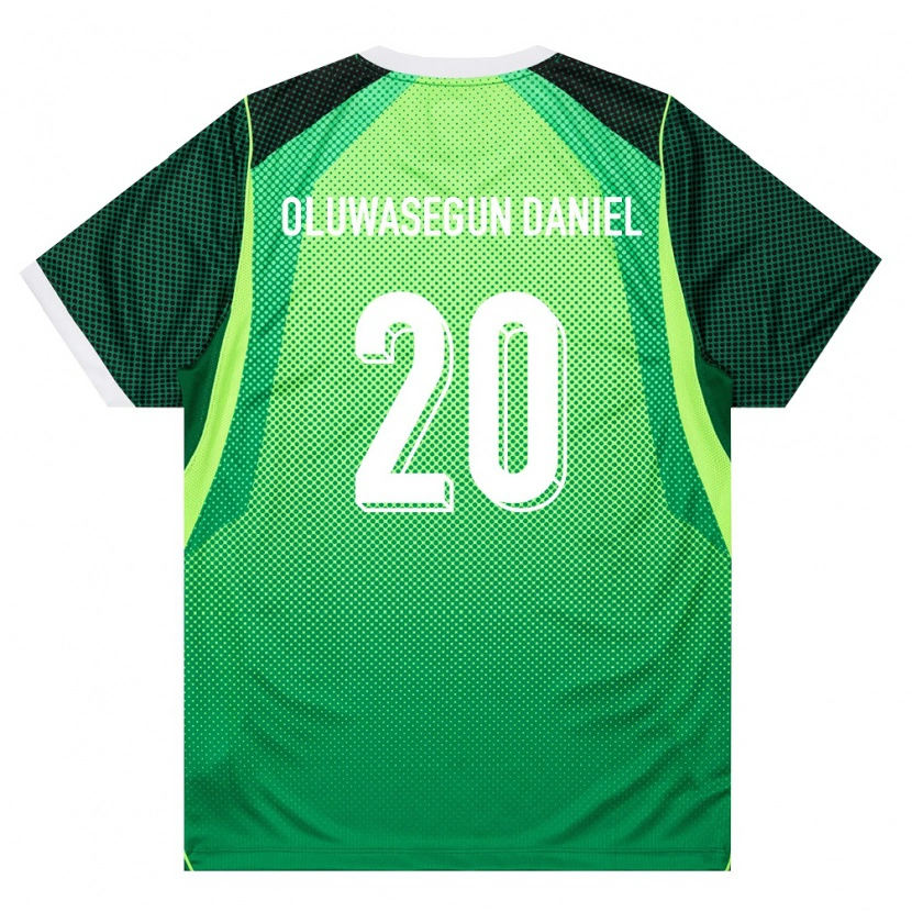 Danxen Kid Nigeria Favour Oluwasegun Daniel #20 Green White Home Jersey 26-28 T-Shirt