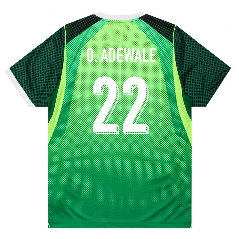 Danxen Kid Nigeria Quadri Oluwatobiloba Adewale #22 Green White Home Jersey 26-28 T-Shirt