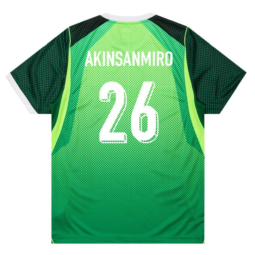 Danxen Kid Nigeria Ebenezer Akinsanmiro #26 Green White Home Jersey 26-28 T-Shirt