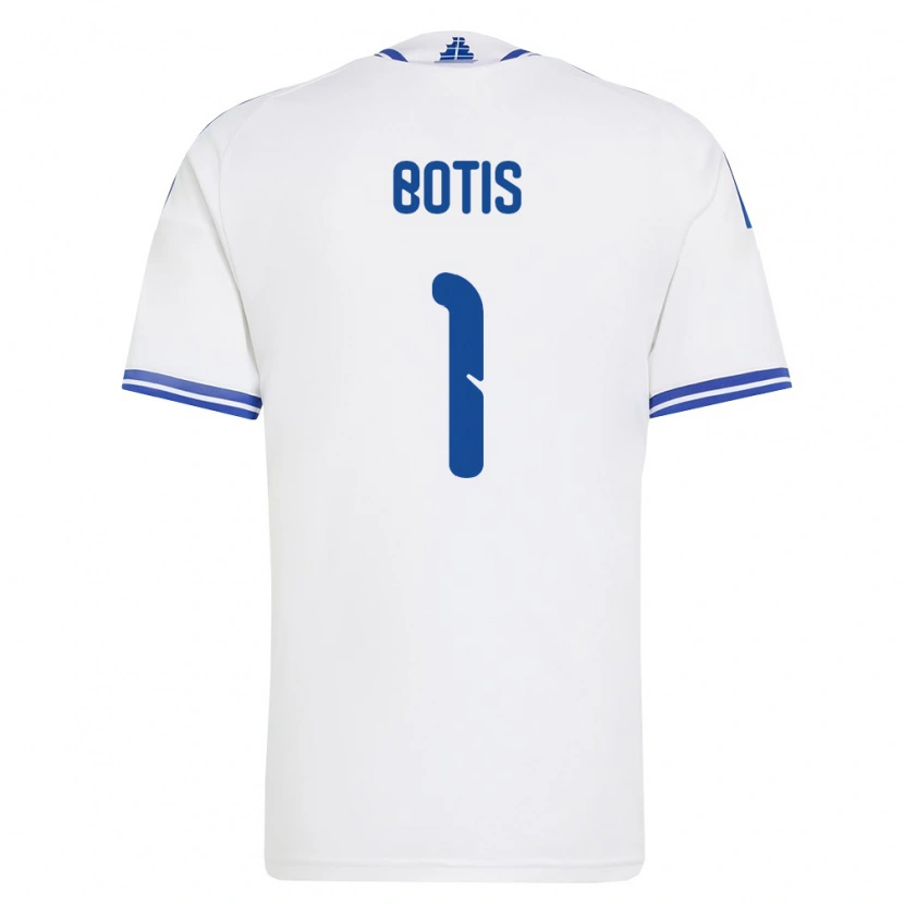 Danxen Kid Greece Nikolaos Botis #1 White Blue Home Jersey 26-28 T-Shirt