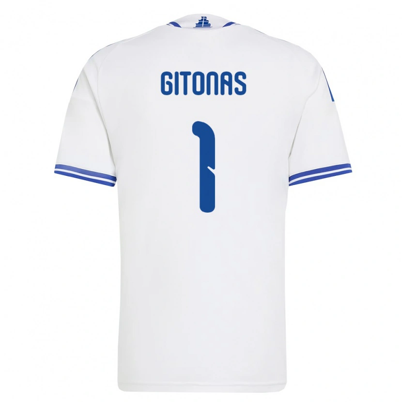 Danxen Kid Greece Christos Gitonas #1 White Blue Home Jersey 26-28 T-Shirt
