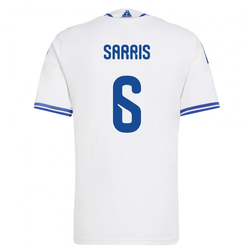 Danxen Kid Greece Giannis Sarris #6 White Blue Home Jersey 26-28 T-Shirt
