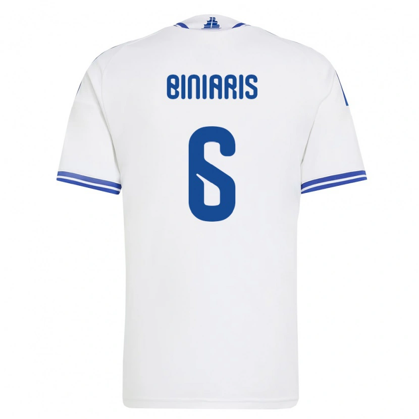 Danxen Kid Greece Panagiotis Biniaris #6 White Blue Home Jersey 26-28 T-Shirt