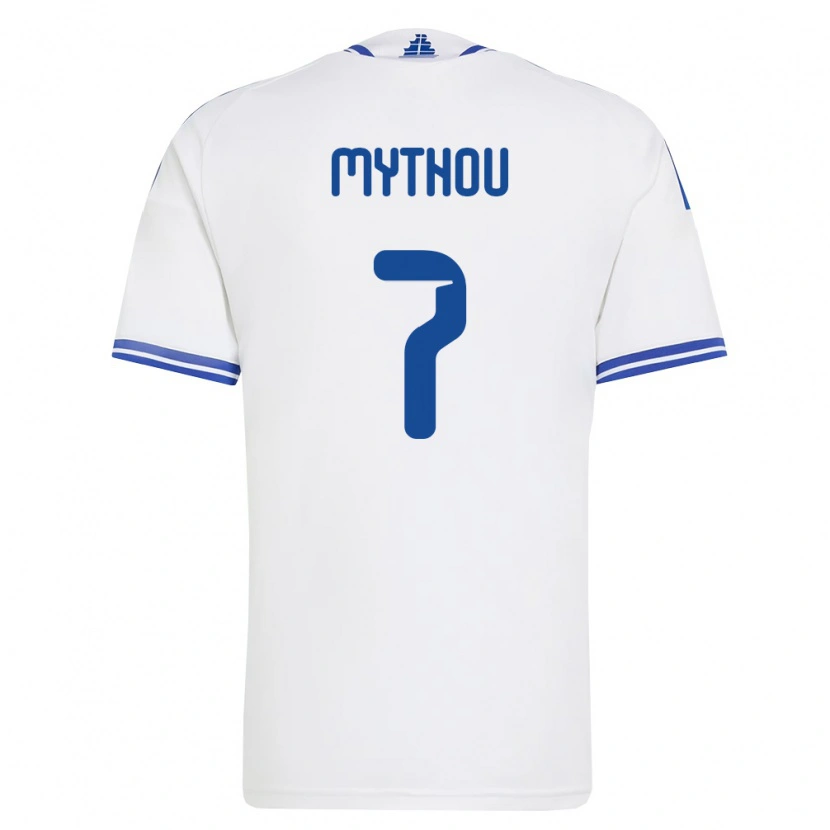 Danxen Kid Greece Anestis Mythou #7 White Blue Home Jersey 26-28 T-Shirt