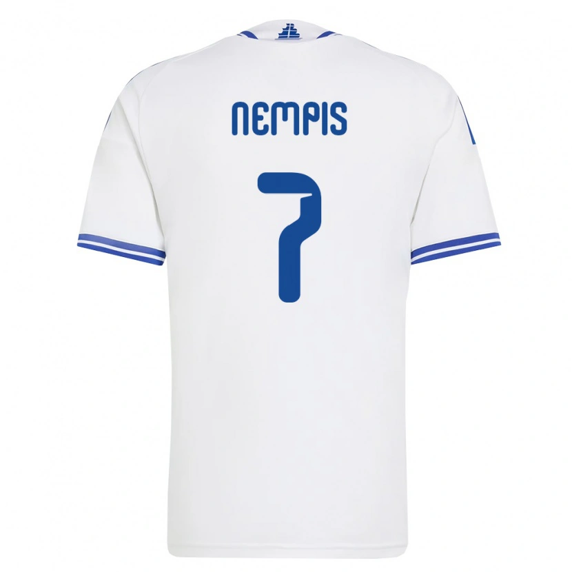 Danxen Kid Greece Iason Nempis #7 White Blue Home Jersey 26-28 T-Shirt