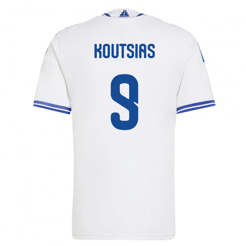 Danxen Kid Greece Georgios Koutsias #9 White Blue Home Jersey 26-28 T-Shirt
