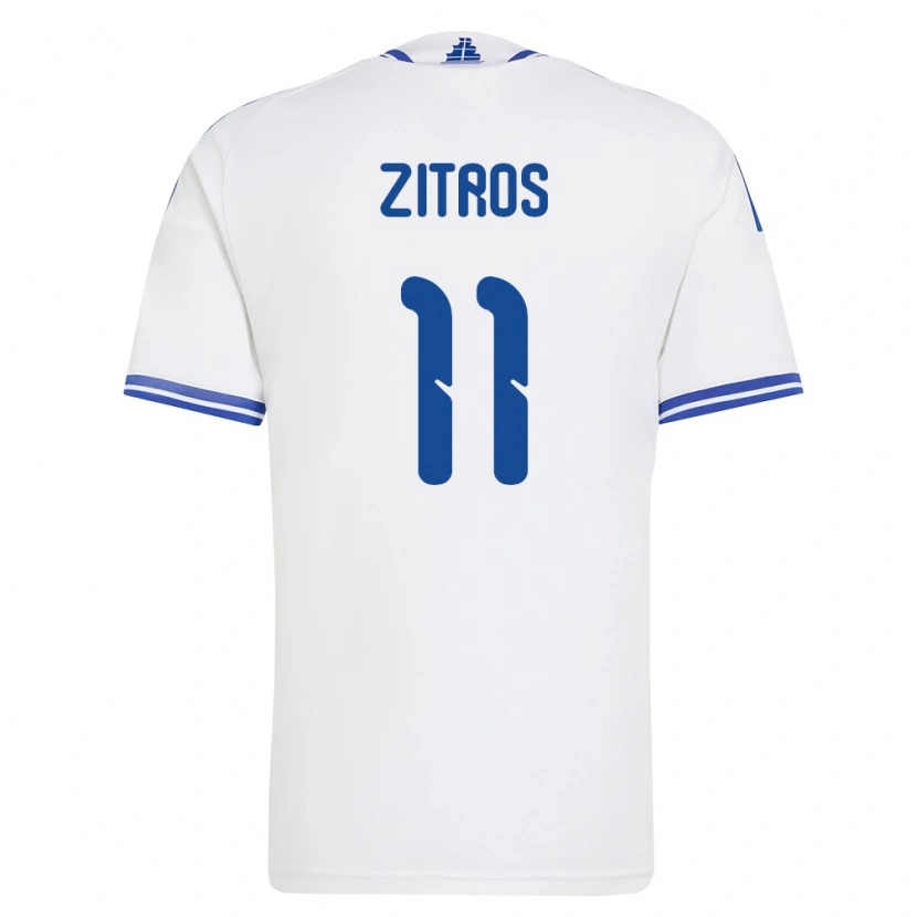 Danxen Kid Greece Menelaos Zitros #11 White Blue Home Jersey 26-28 T-Shirt