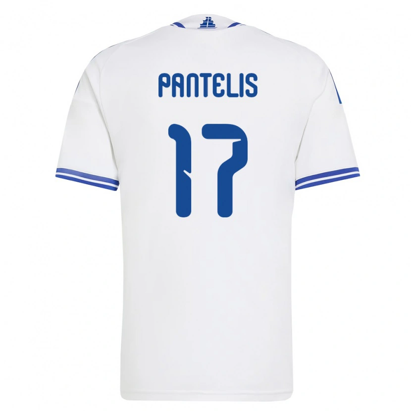 Danxen Kid Greece Pantelis Hatzidiakos #17 White Blue Home Jersey 26-28 T-Shirt