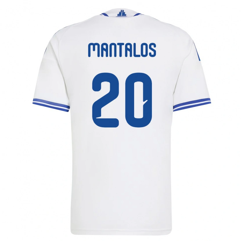 Danxen Kid Greece Petros Mantalos #20 White Blue Home Jersey 26-28 T-Shirt