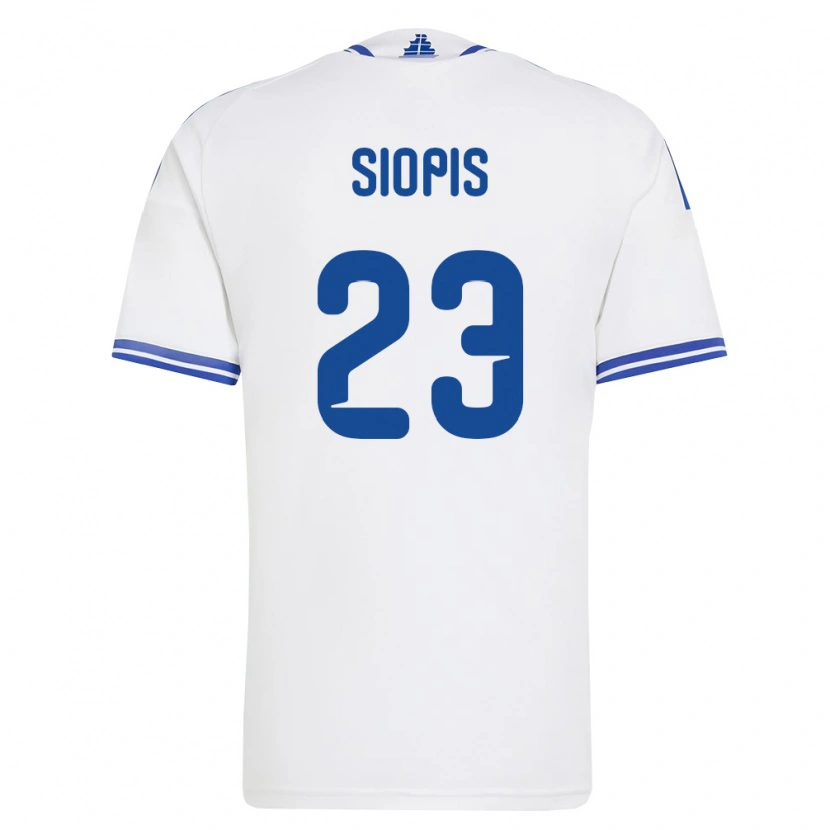 Danxen Kid Greece Manolis Siopis #23 White Blue Home Jersey 26-28 T-Shirt