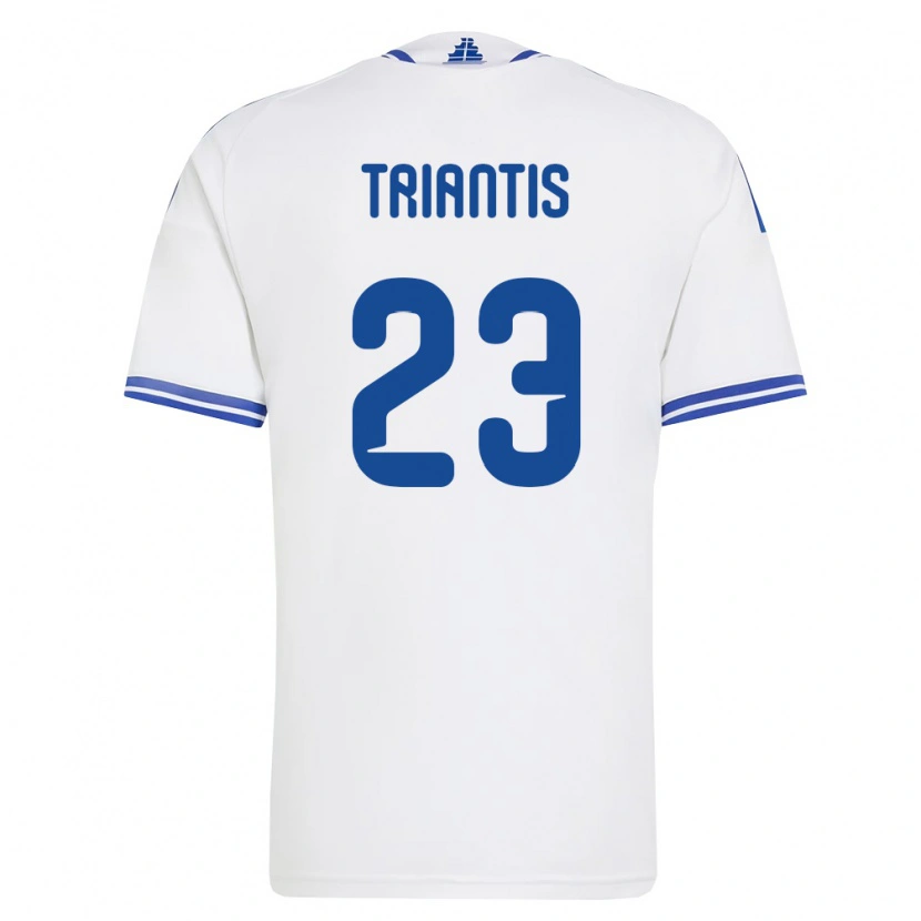 Danxen Kid Greece Nectarios Triantis #23 White Blue Home Jersey 26-28 T-Shirt