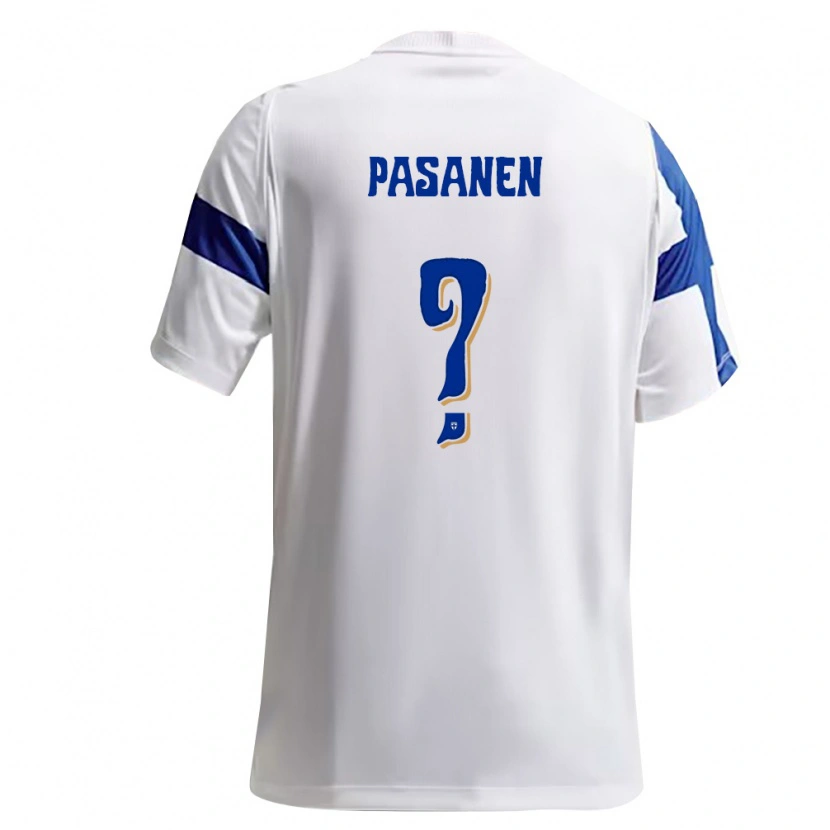 Danxen Kid Finland Samuel Pasanen #0 White Blue Home Jersey 26-28 T-Shirt