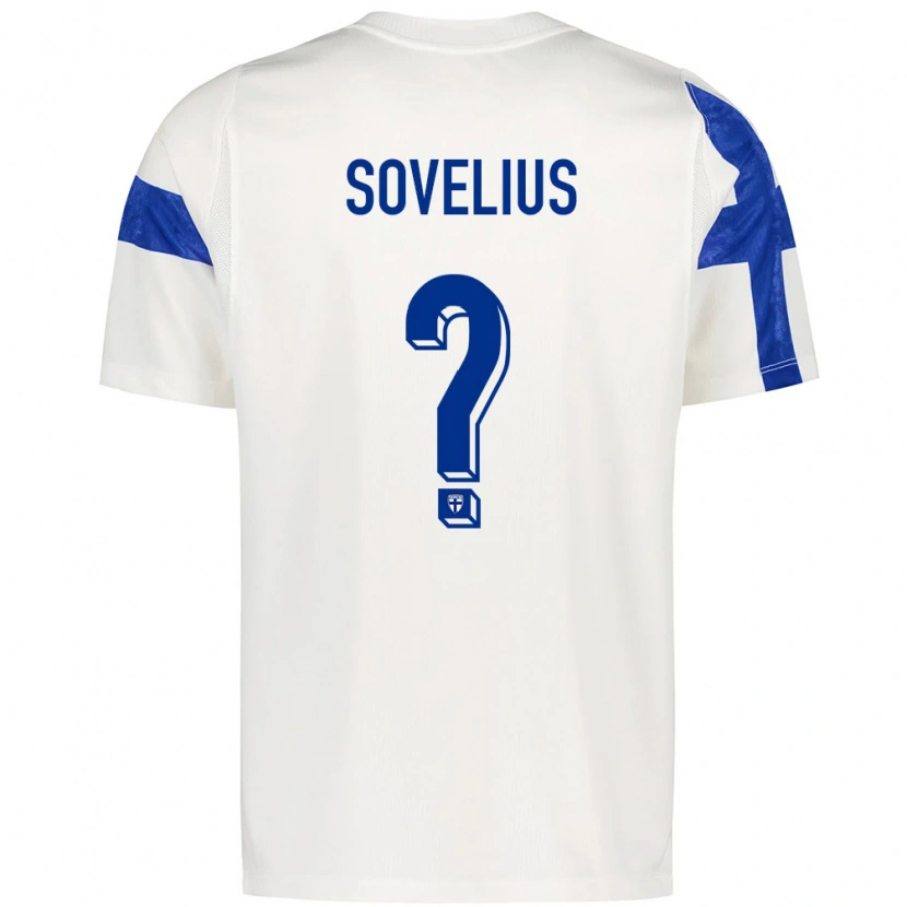 Danxen Kid Finland Tomas Sovelius #0 White Blue Home Jersey 26-28 T-Shirt
