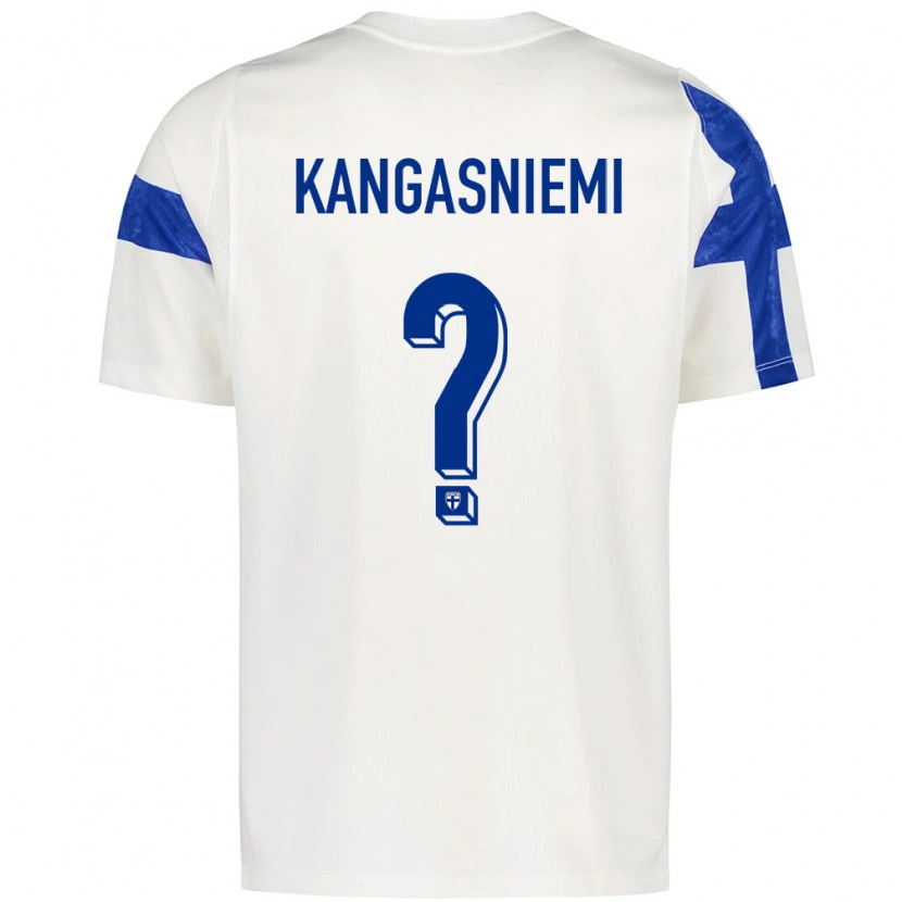 Danxen Kid Finland Iiro Kangasniemi #0 White Blue Home Jersey 26-28 T-Shirt