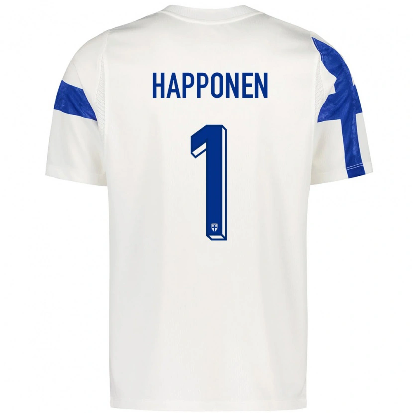 Danxen Kid Finland Ukko Happonen #1 White Blue Home Jersey 26-28 T-Shirt