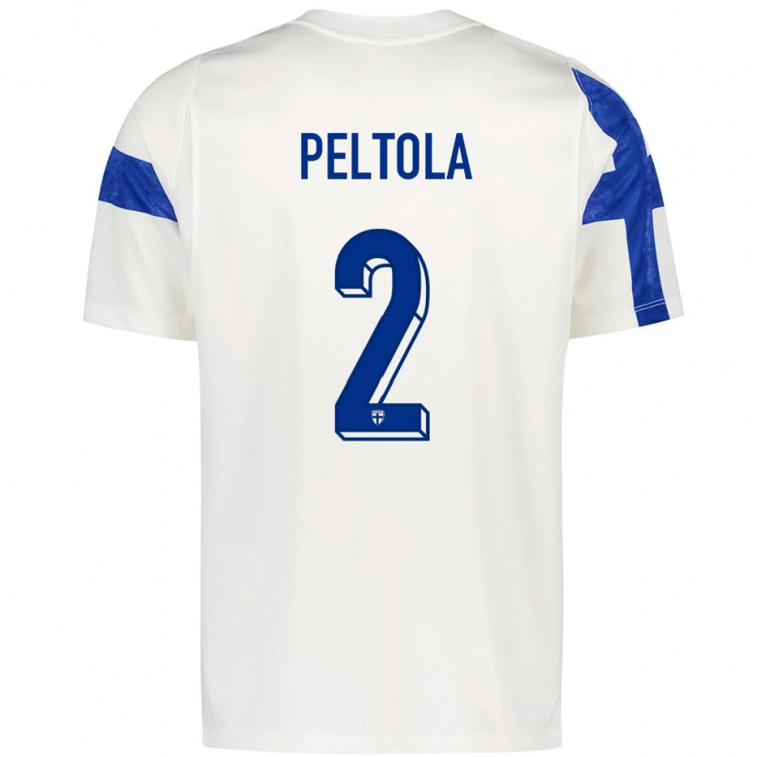 Danxen Kid Finland Matti Peltola #2 White Blue Home Jersey 26-28 T-Shirt