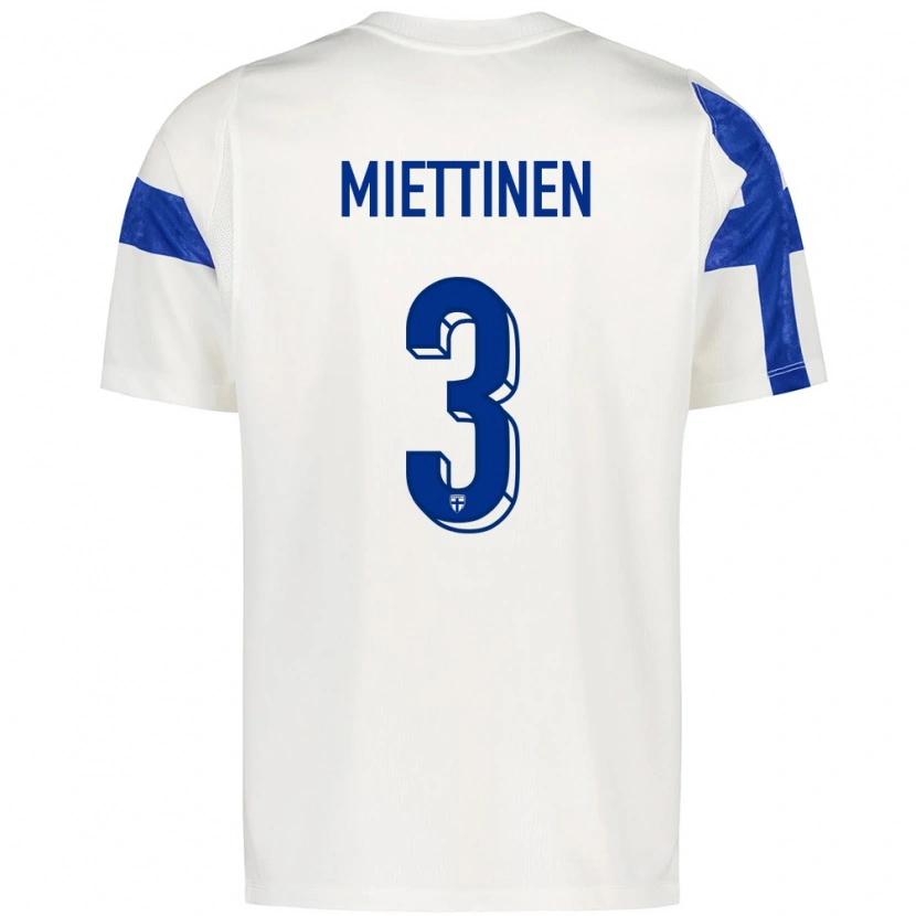 Danxen Kid Finland Samuli Miettinen #3 White Blue Home Jersey 26-28 T-Shirt