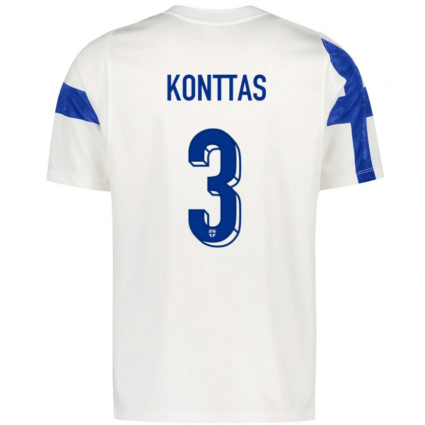 Danxen Kid Finland Valo Konttas #3 White Blue Home Jersey 26-28 T-Shirt