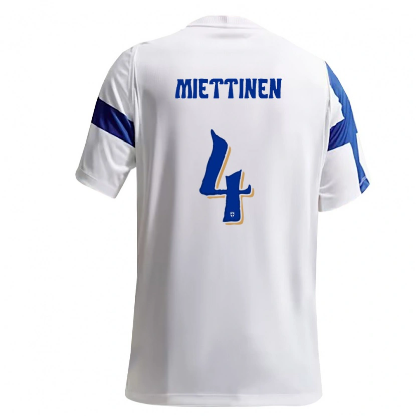 Danxen Kid Finland Tony Miettinen #4 White Blue Home Jersey 26-28 T-Shirt