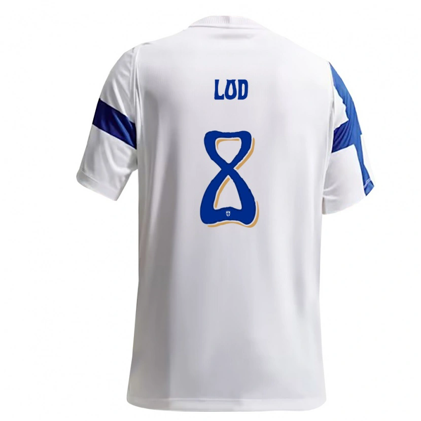 Danxen Kid Finland Robin Lod #8 White Blue Home Jersey 26-28 T-Shirt