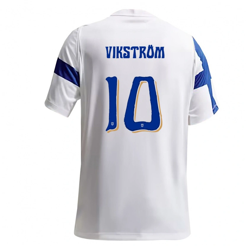 Danxen Kid Finland Rudi Vikström #10 White Blue Home Jersey 26-28 T-Shirt