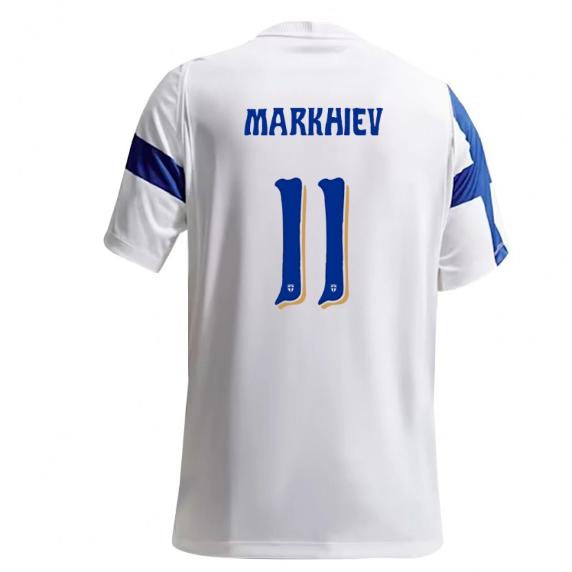 Danxen Kid Finland Adam Markhiev #11 White Blue Home Jersey 26-28 T-Shirt