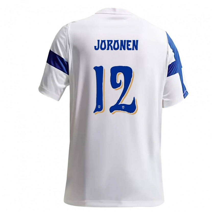 Danxen Kid Finland Jesse Joronen #12 White Blue Home Jersey 26-28 T-Shirt