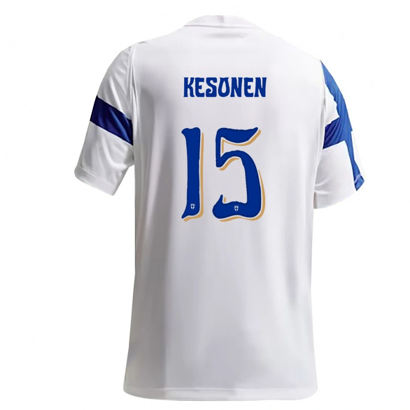 Danxen Kid Finland Daniel Kesonen #15 White Blue Home Jersey 26-28 T-Shirt