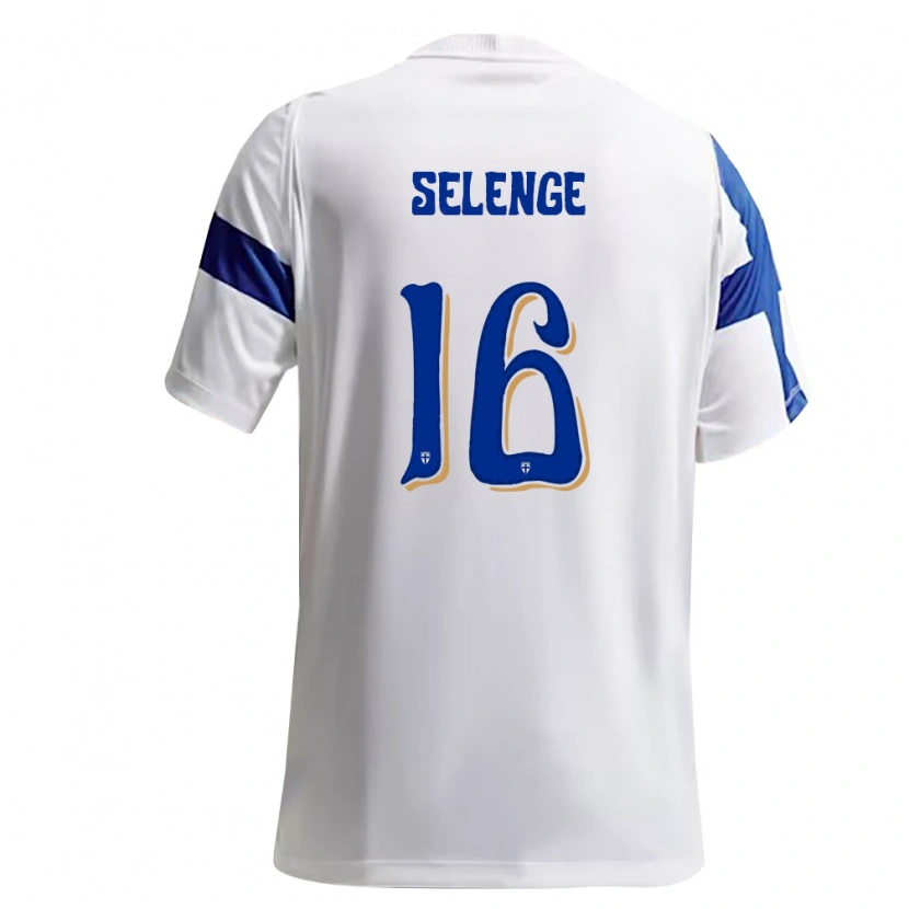 Danxen Kid Finland Jeff Selenge #16 White Blue Home Jersey 26-28 T-Shirt