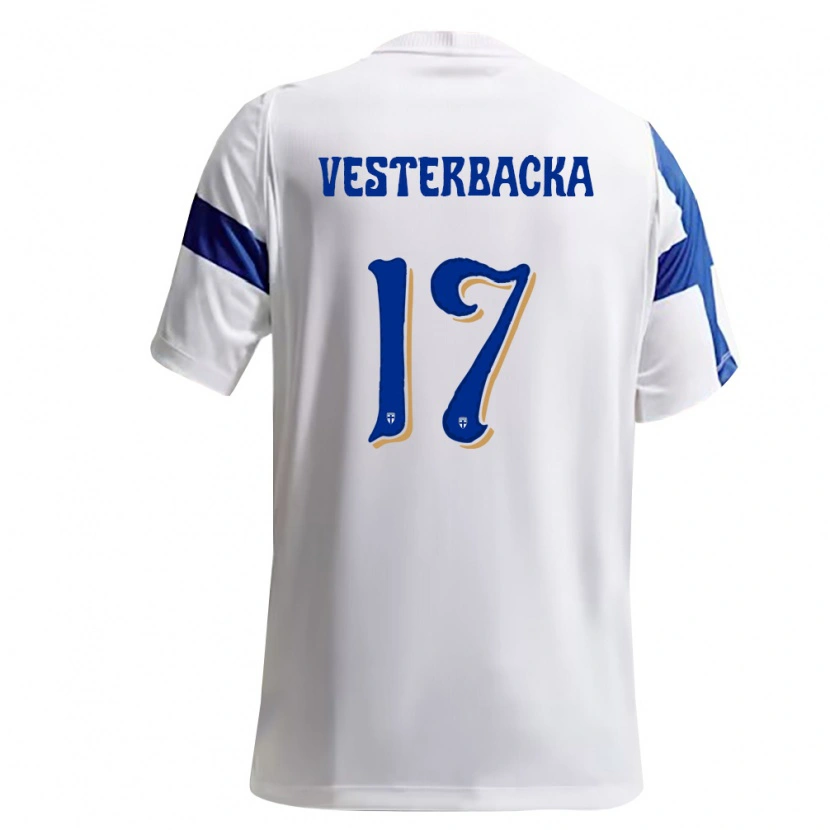 Danxen Kid Finland Leon Vesterbacka #17 White Blue Home Jersey 26-28 T-Shirt