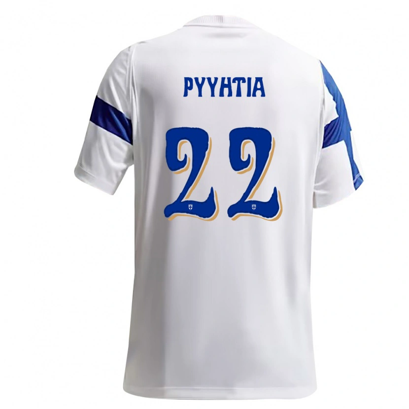 Danxen Kid Finland Niklas Pyyhtiä #22 White Blue Home Jersey 26-28 T-Shirt