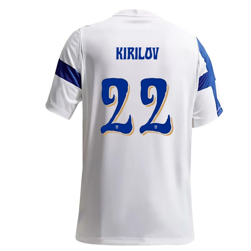 Danxen Kid Finland Martin Kirilov #22 White Blue Home Jersey 26-28 T-Shirt