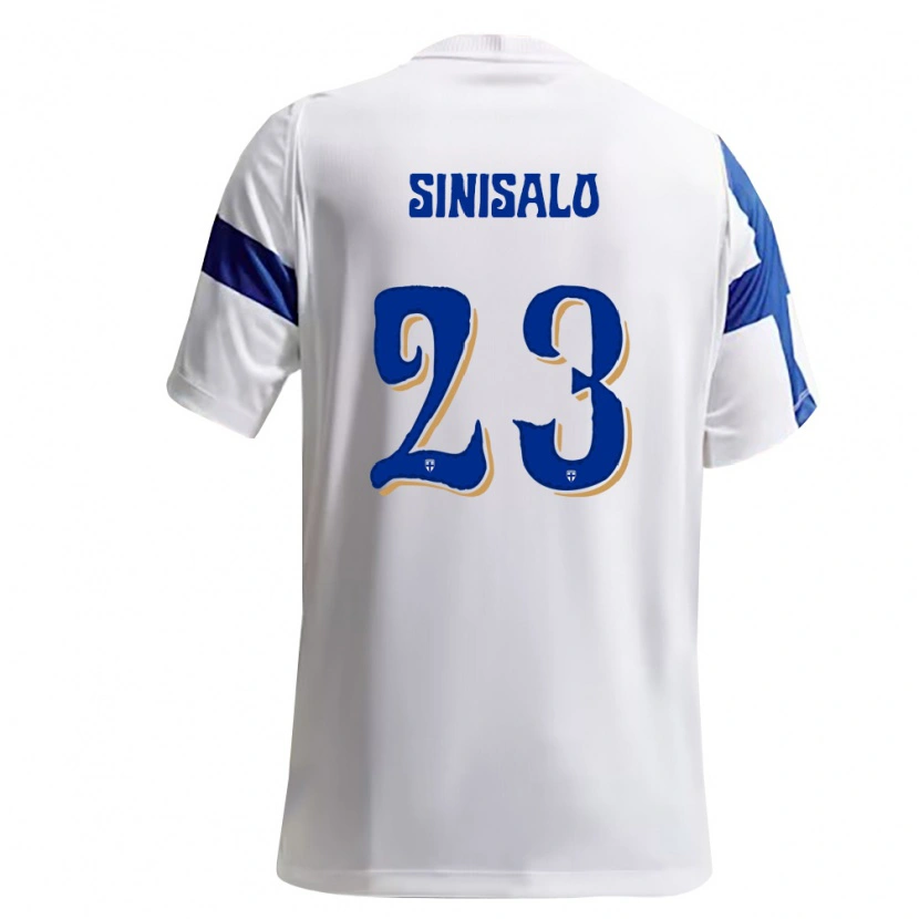 Danxen Kid Finland Viljami Sinisalo #23 White Blue Home Jersey 26-28 T-Shirt