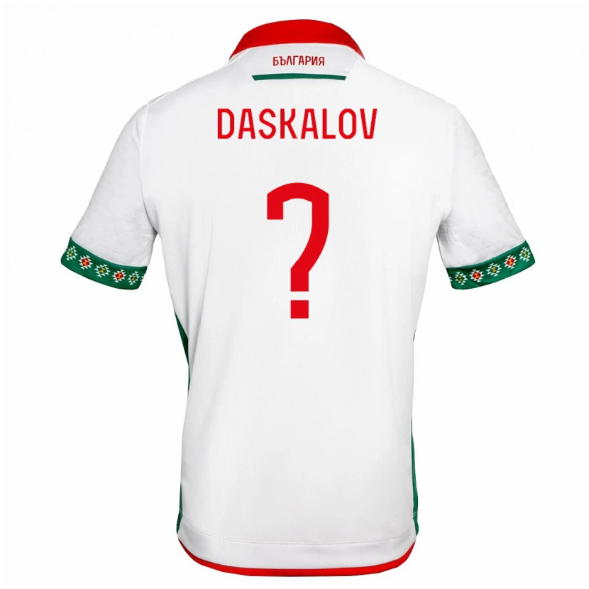 Danxen Kid Bulgaria Rumen Daskalov #0 White Green Red Home Jersey 26-28 T-Shirt