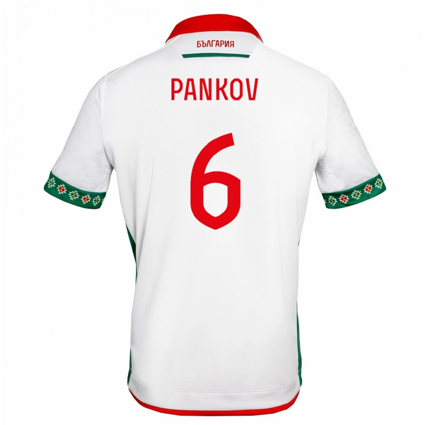 Danxen Kid Bulgaria Ivan Pankov #6 White Green Red Home Jersey 26-28 T-Shirt