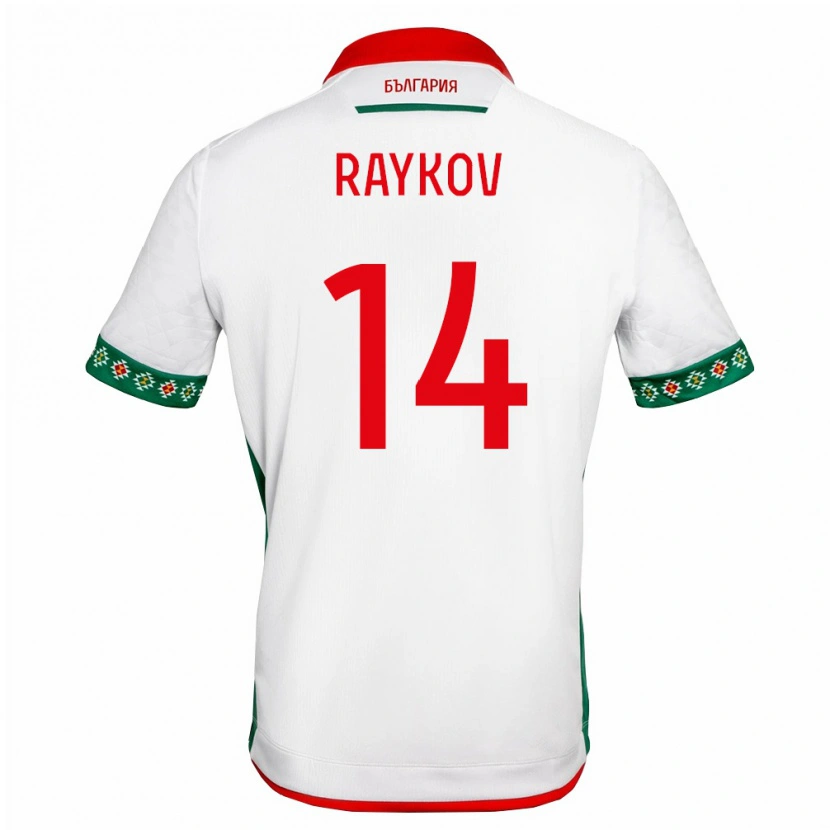 Danxen Kid Bulgaria Teodor Raykov #14 White Green Red Home Jersey 26-28 T-Shirt